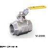 台湾中鼎V-206两片式全径不锈钢球阀