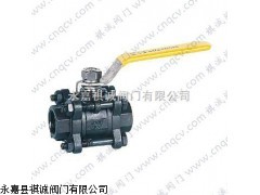 内螺纹三片式碳钢球阀WCB，Q11F-16C