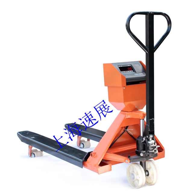 上海速展廠家直銷1噸手動液壓叉車秤