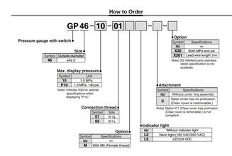 日本SMC压力表选型