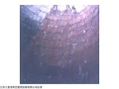 煙囪內(nèi)壁做環(huán)氧樹(shù)脂貼布防腐