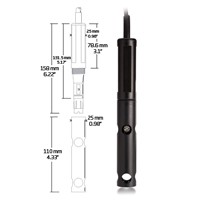 内置温度传感器及护管的溶氧电