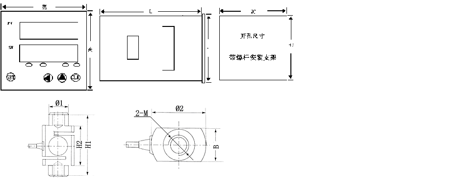 柱式拉力传感器（30T）+显示器